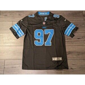Aidan Hutchinson #97 Detroit Lions Black Alternate Football Jersey Small